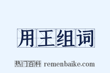 用王组词是什么意思的图片